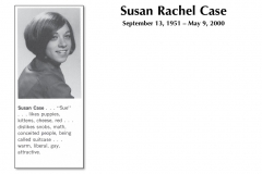 Memorial-for-Susan Case May 9, 2000