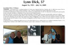 Memorial-for-Lynn Dick July 19, 2001