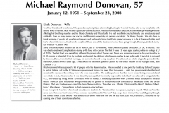 Memorial-for-Michael Donovan September 23, 2008
