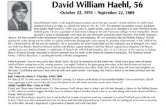 Memorial-for-David Haehl September 28, 2008